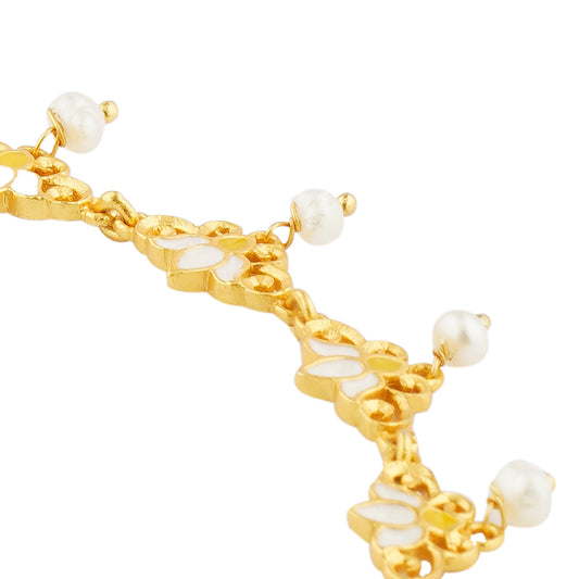 White Lotus Delicate Anklet Set