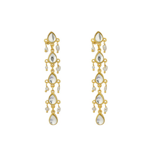 Polki Pearls Divine Drops Earrings