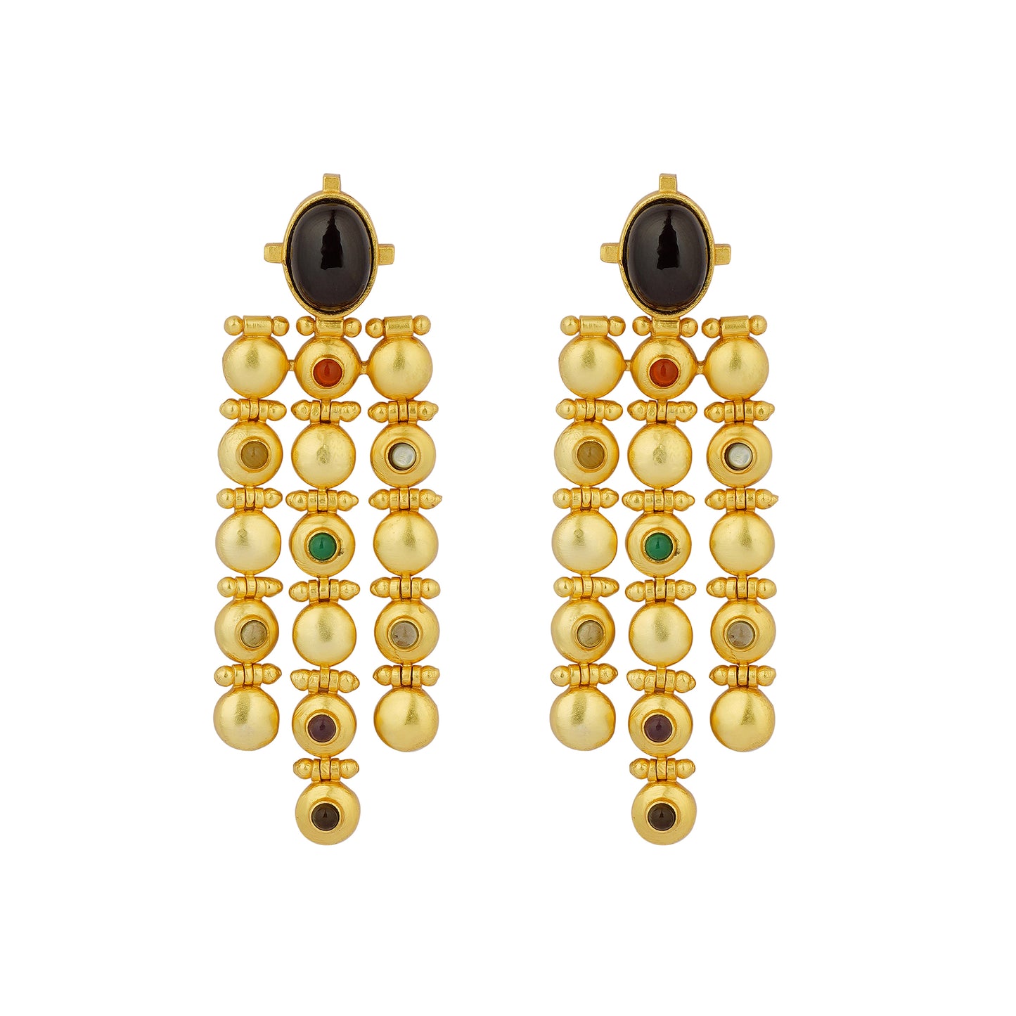 Navratna Power Drops Earrings