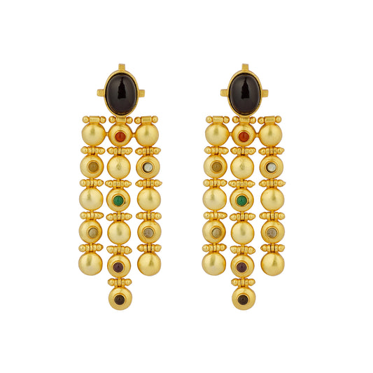 Navratna Power Drops Earrings