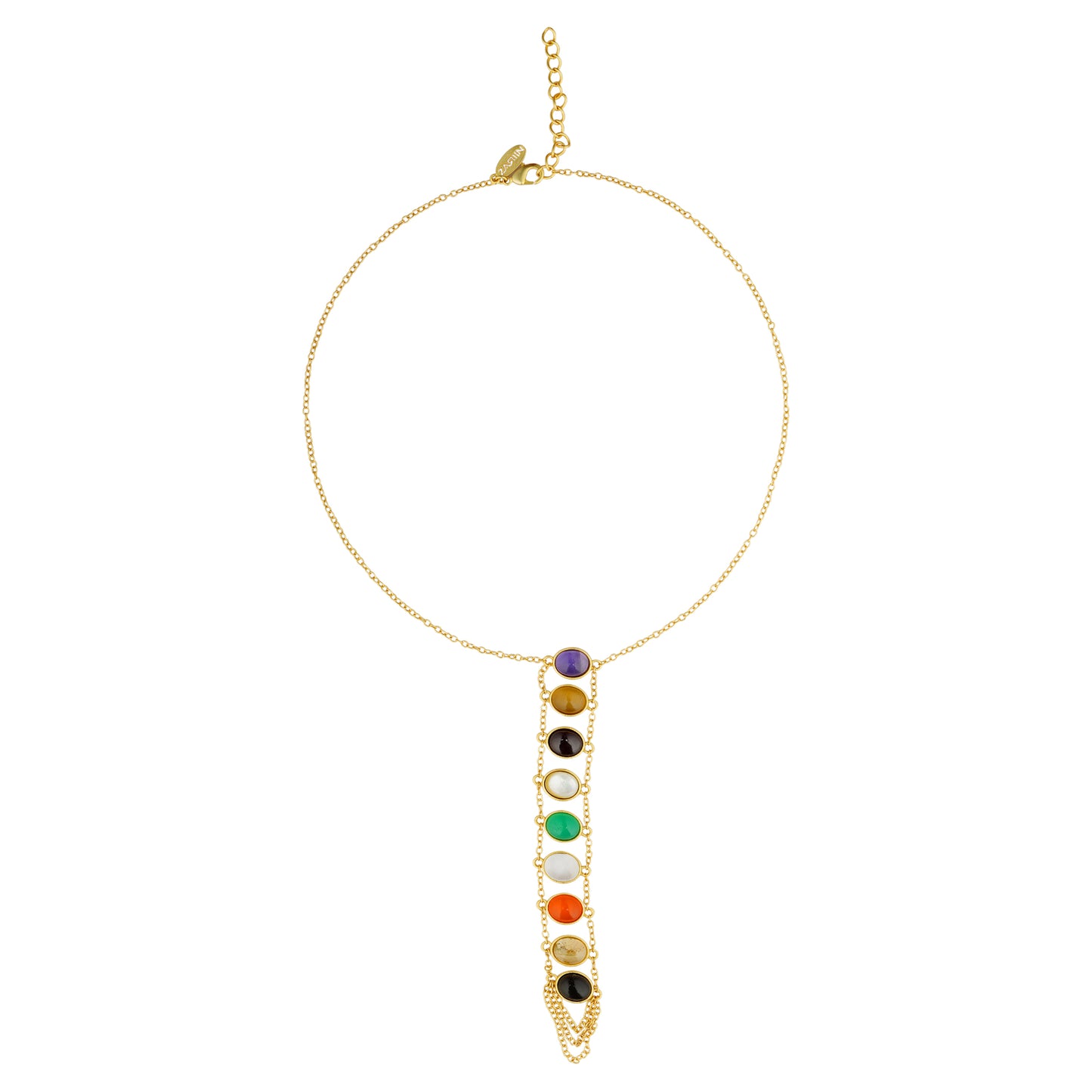 Navratan Lariat of Power Necklace