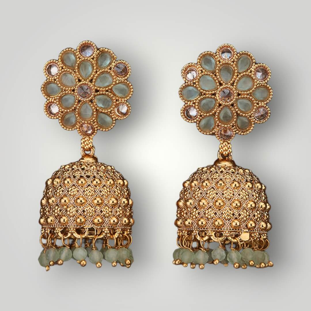 210791 - Antique Gold Plated Jhumki Style Earring