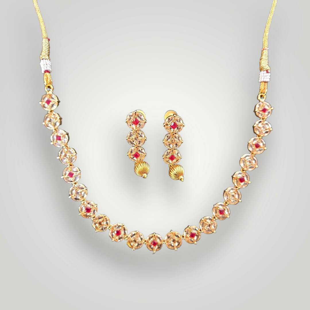214654 - Antique Gold Plated Style Necklace Set