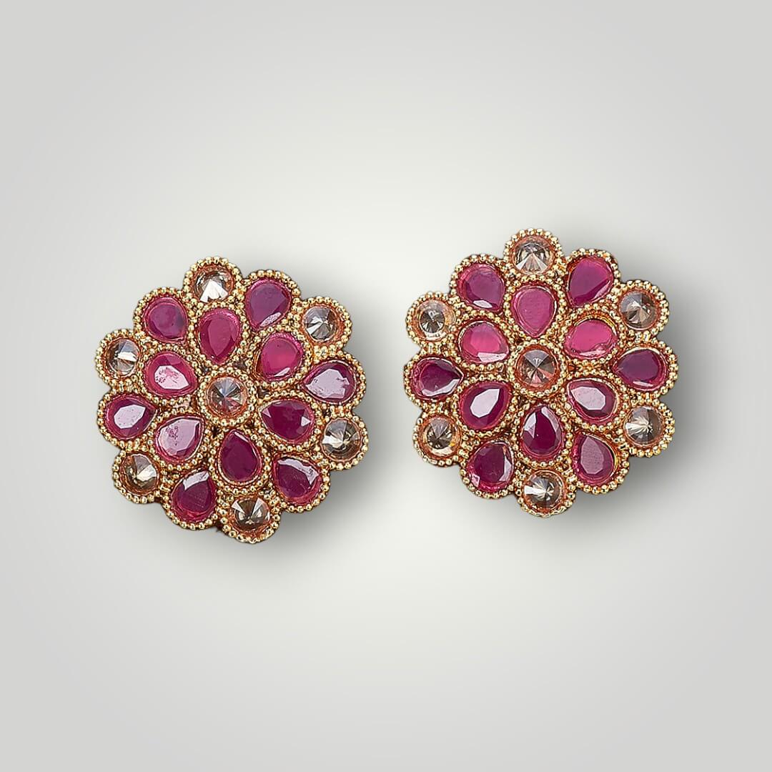 214890 - Antique Gold Plated Top/Stud Style Earring
