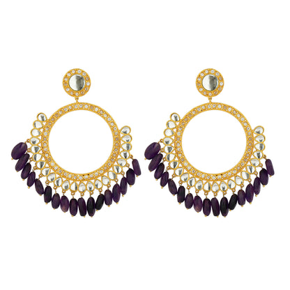 Amethyst Mehfil Elegance Earrings