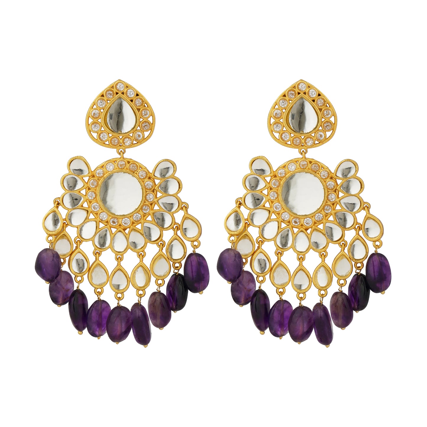 Amethyst Nachde Ne Saare Glam Earrings