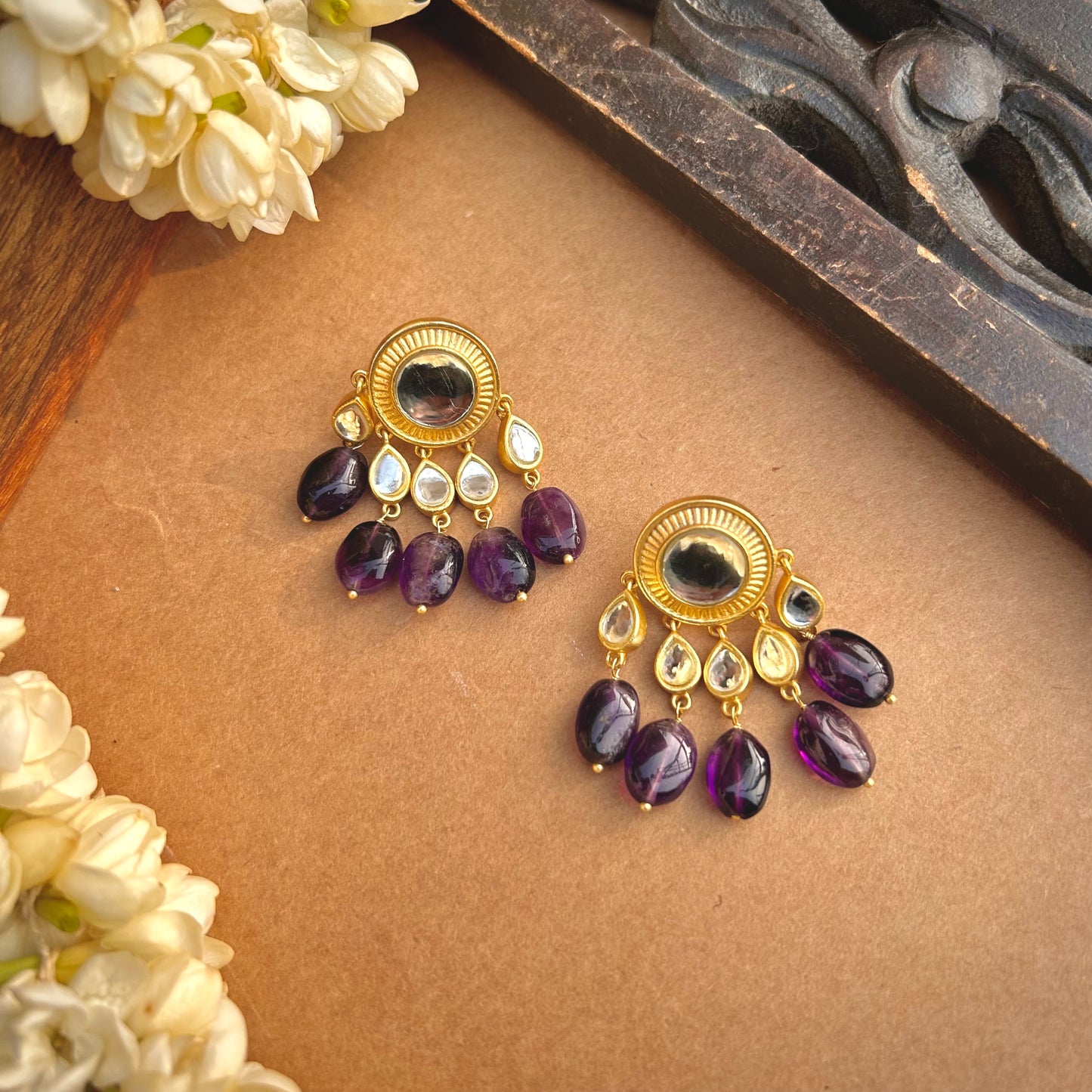 Amethyst Shava Shava Radiant Studs