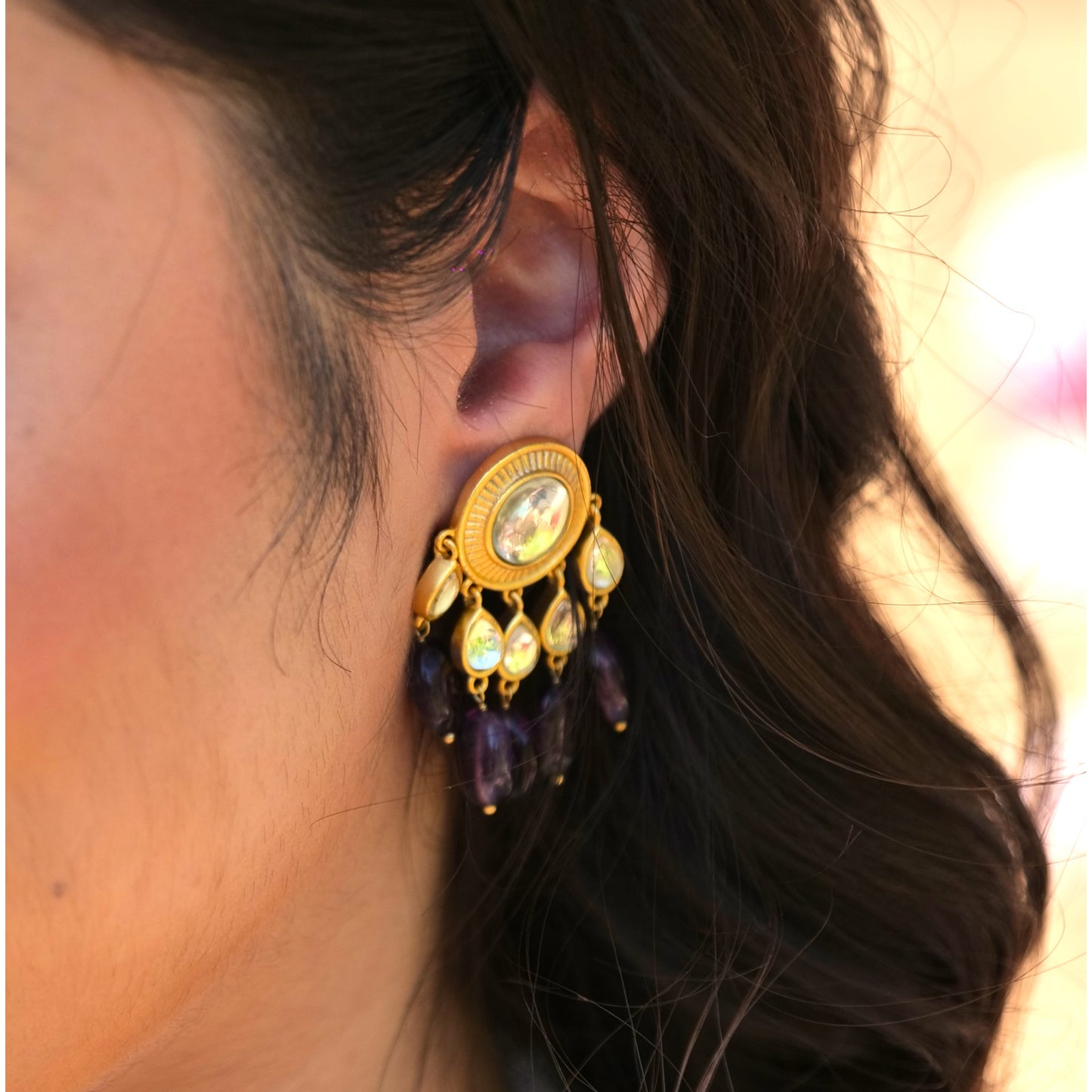 Amethyst Shava Shava Radiant Studs