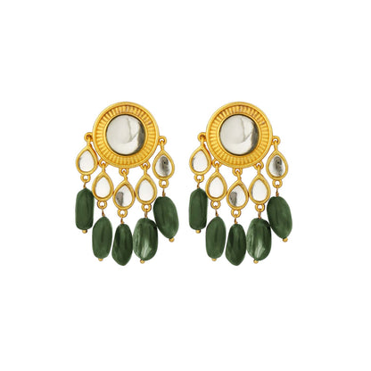 Green Strawberry Quartz Shava Shava Radiant Studs