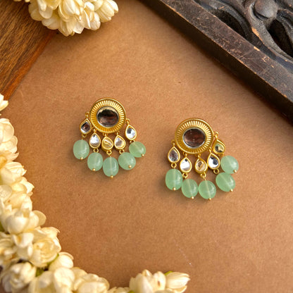 Aqua Green Hydro Quartz Shava Shava Radiant Studs