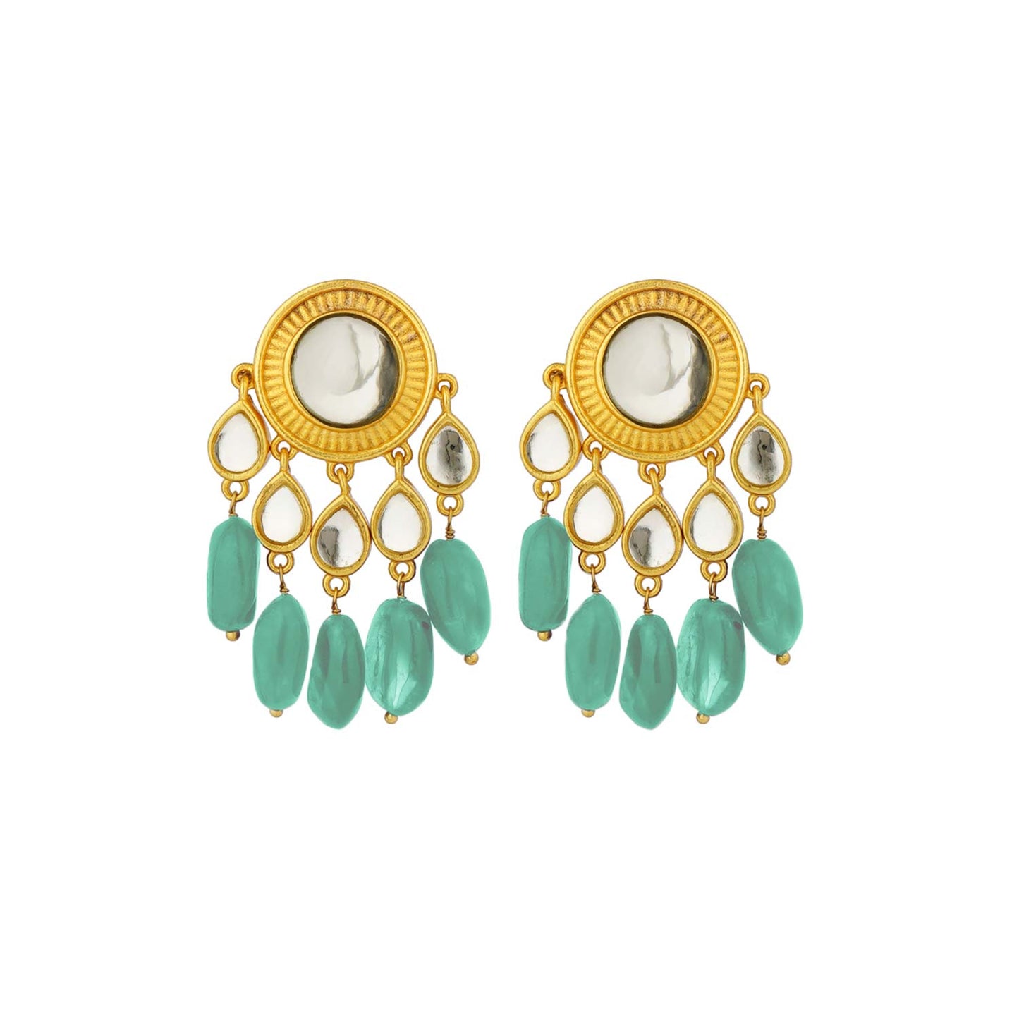 Aqua Green Hydro Quartz Shava Shava Radiant Studs