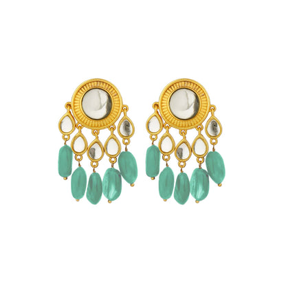 Aqua Green Hydro Quartz Shava Shava Radiant Studs