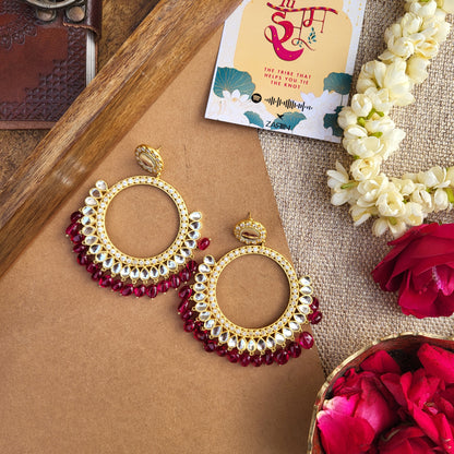 Rani Pink Mehfil Glam Earrings