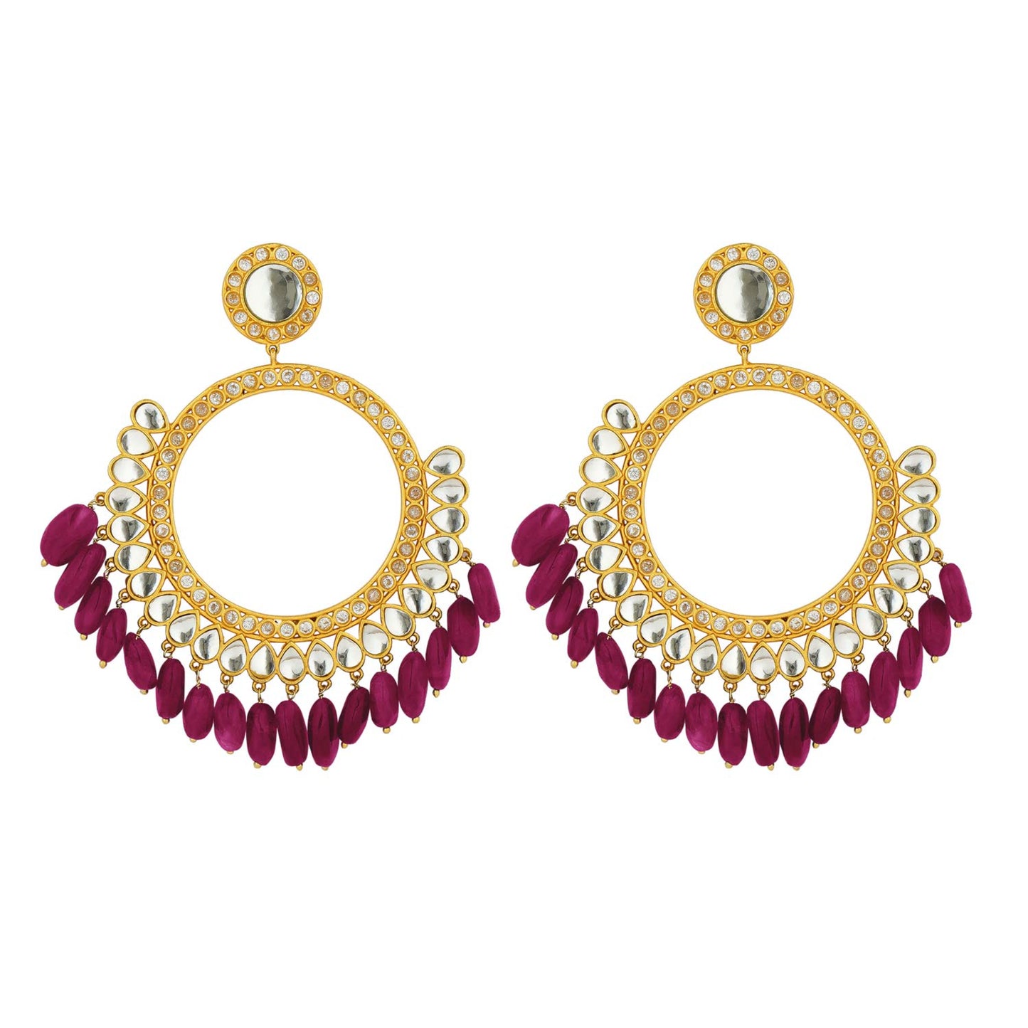 Rani Pink Mehfil Glam Earrings