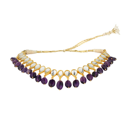 Amethyst Jashn Glam Choker Necklace