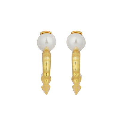 Bold Achiever Pearl Earrings