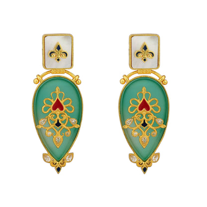 Green Onyx Heritage Earrings