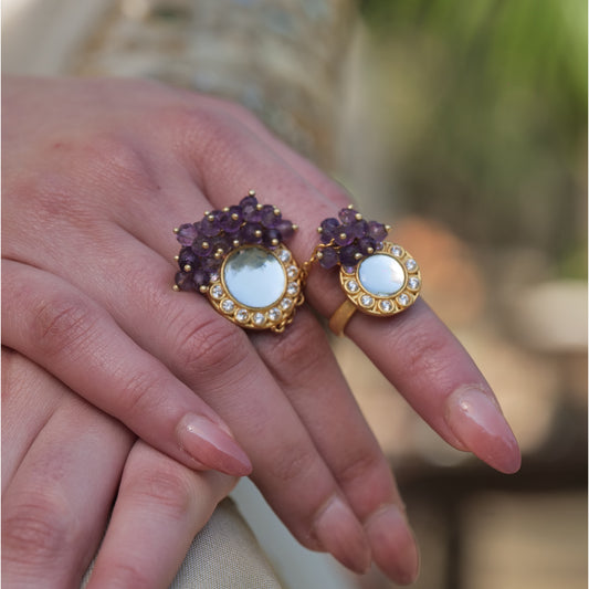 Amethyst Jhoom Glamour Ring