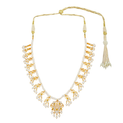 White Lotus Drops Pearl Necklace