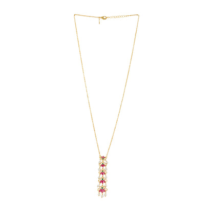 Pink Lotus Garden Pendant Necklace