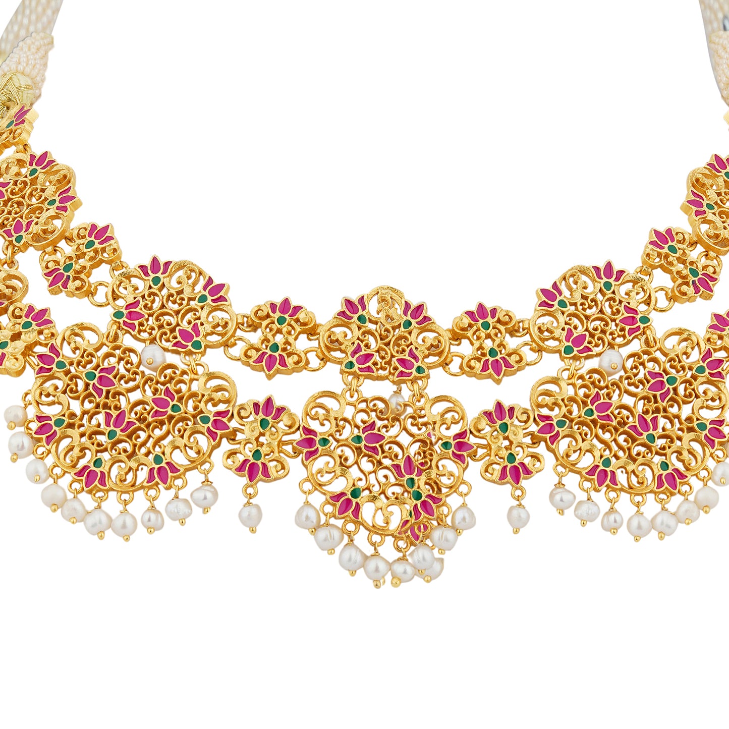 Pink Naaz Lotus Choker