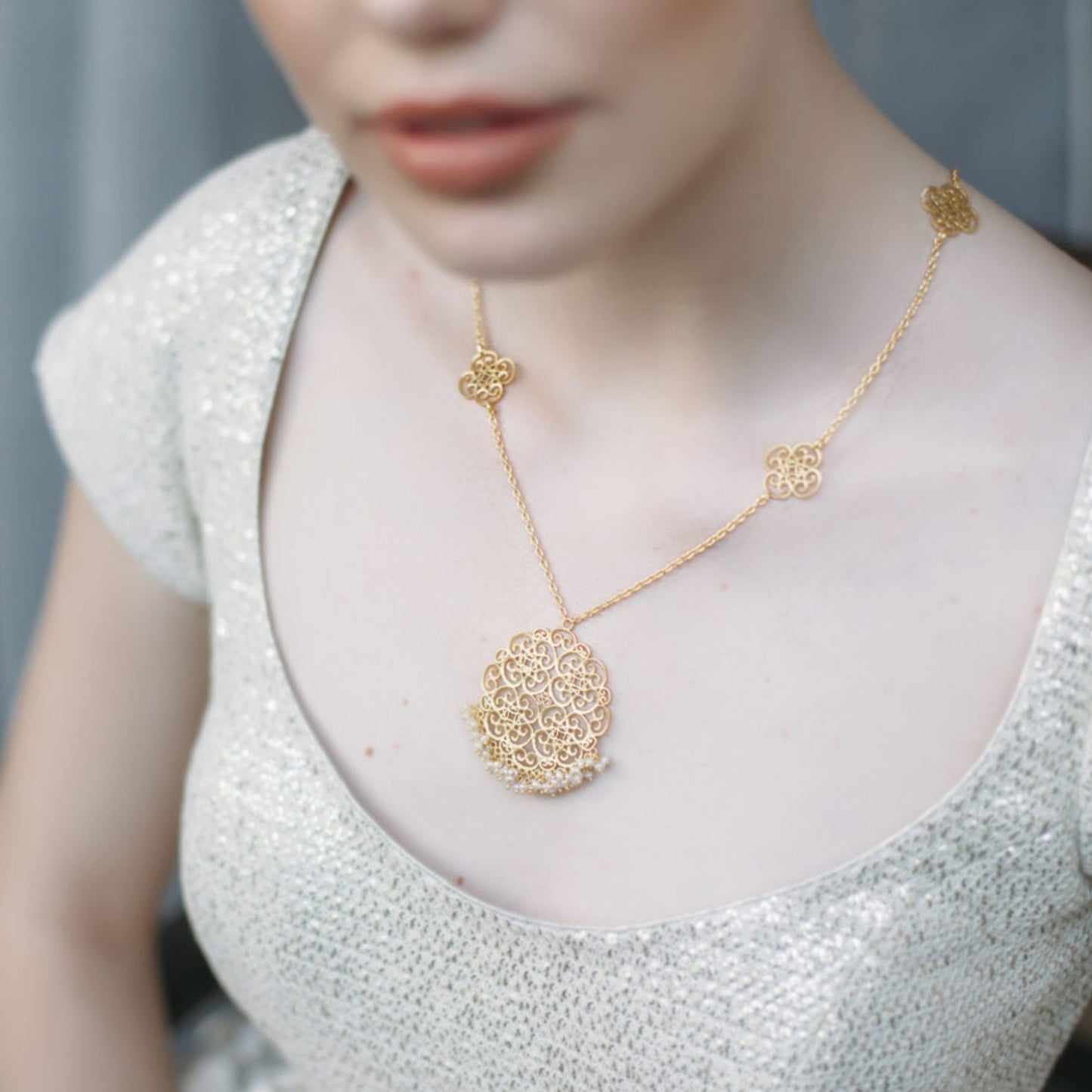 Golden Essence Pendant Necklace