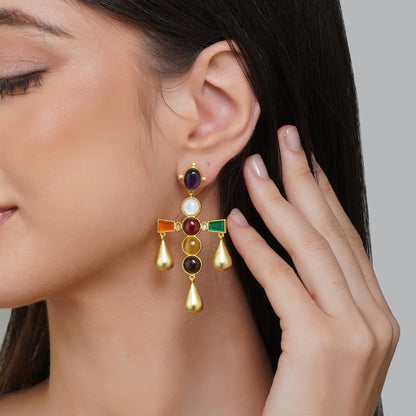 Navratna Colour Pop Earrings