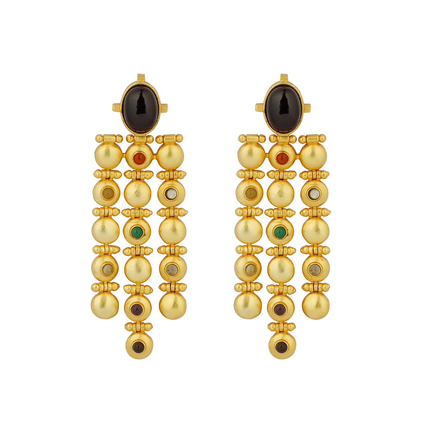 Navratna Power Drops Earrings