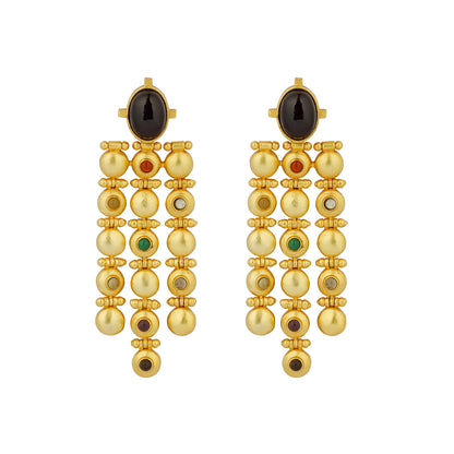 Navratna Power Drops Earrings