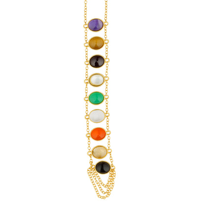 Navratan Lariat of Power Necklace