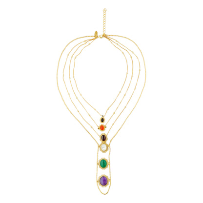 Navratan Power Play Layered Necklace