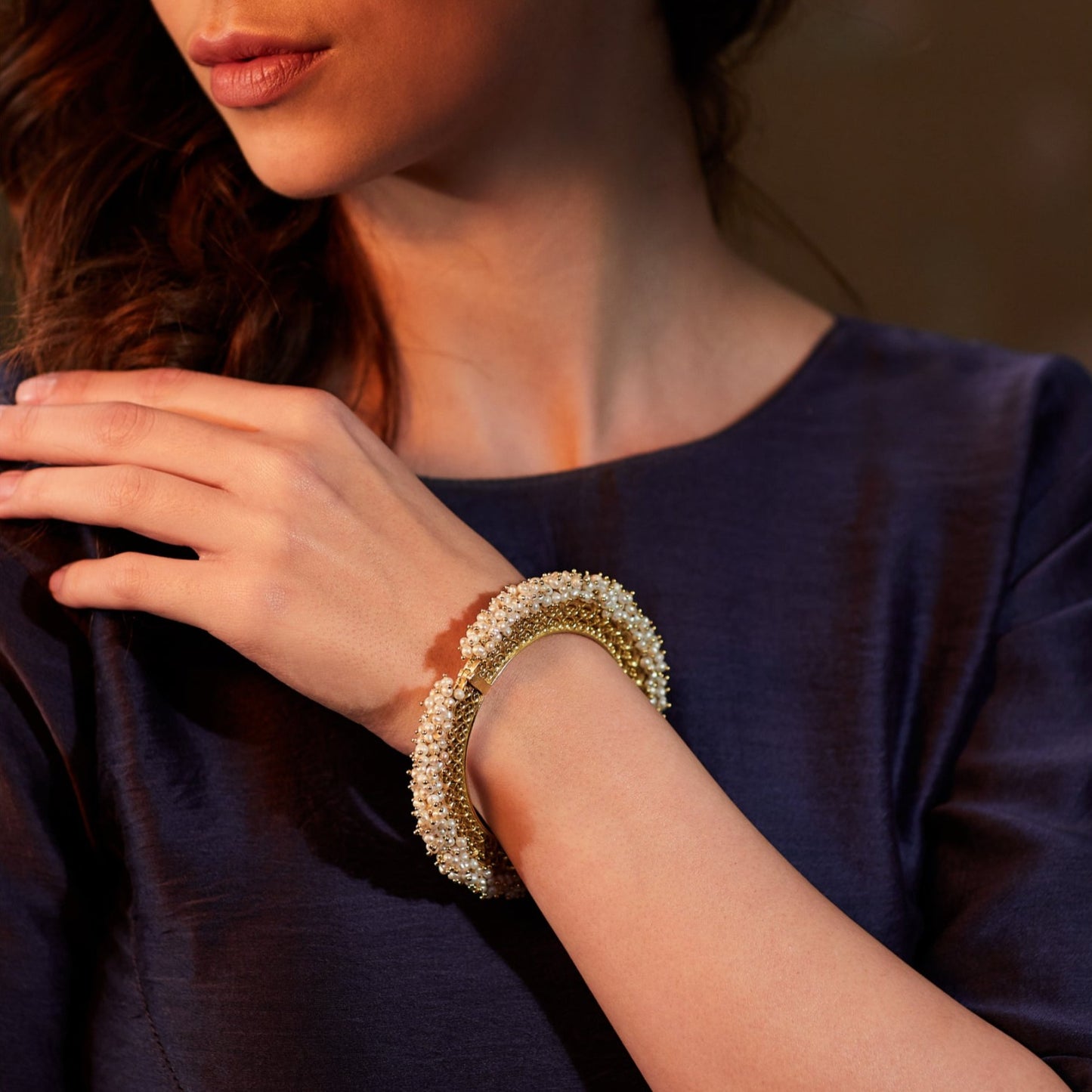 Pearls Splendour Bangle