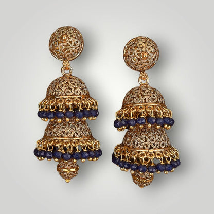 10810 - Antique Gold Plated Jhumki Style Earring