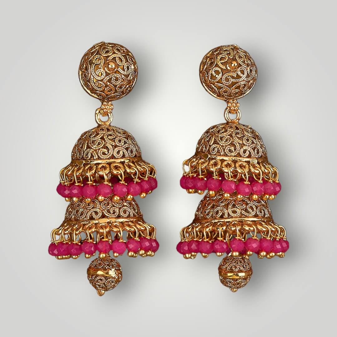 10810 - Antique Gold Plated Jhumki Style Earring