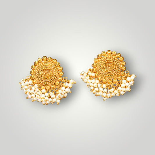 203119 - Antique Gold Plated Top/Stud Style Earring