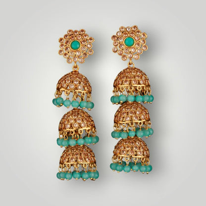 210085 - Antique Gold Plated Jhumki Style Earring