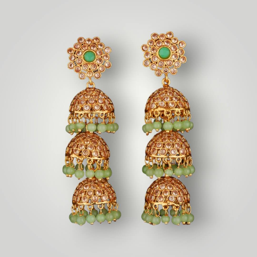 210085 - Antique Gold Plated Jhumki Style Earring