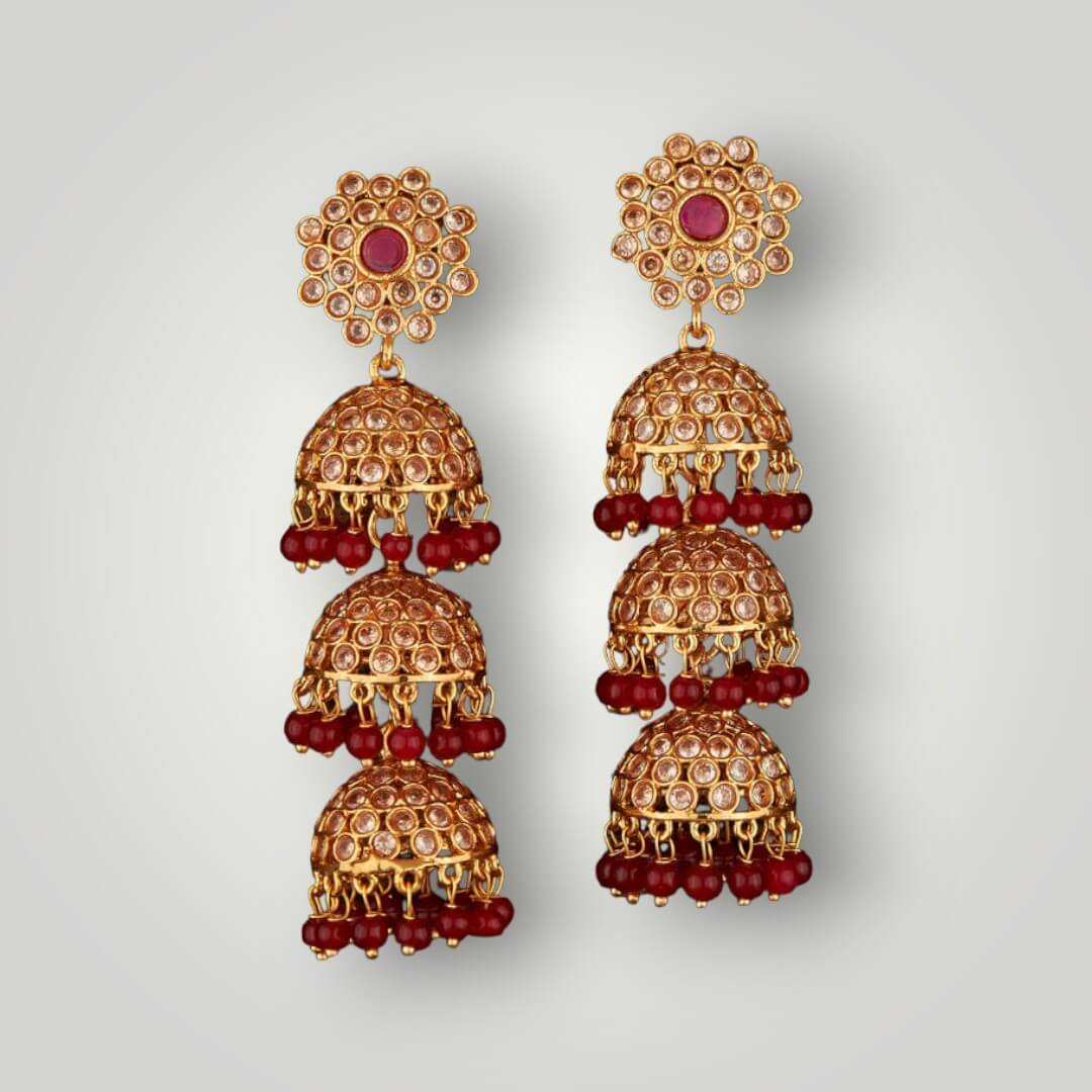 210085 - Antique Gold Plated Jhumki Style Earring