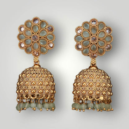 210791 - Antique Gold Plated Jhumki Style Earring