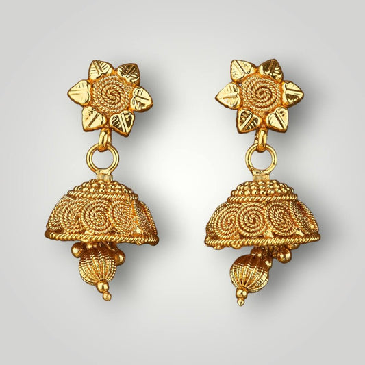 211795 - Antique Gold Plated Jhumki Style Earring