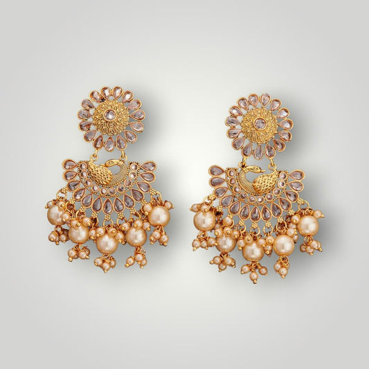 211831 - Antique Gold Plated Chand Style Earring