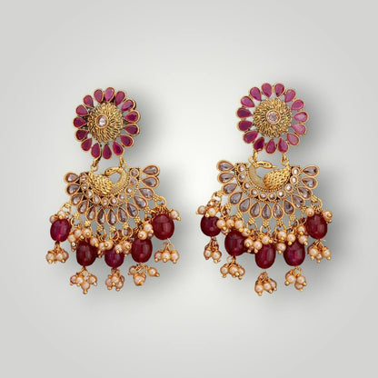 211831 - Antique Gold Plated Chand Style Earring