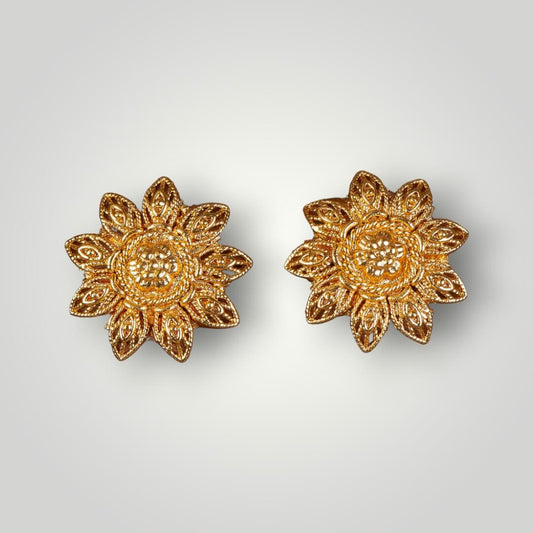 212172 - Antique Gold Plated Top/Stud Style Earring