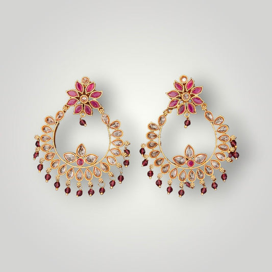 212277 - Antique Gold Plated Chand Style Earring