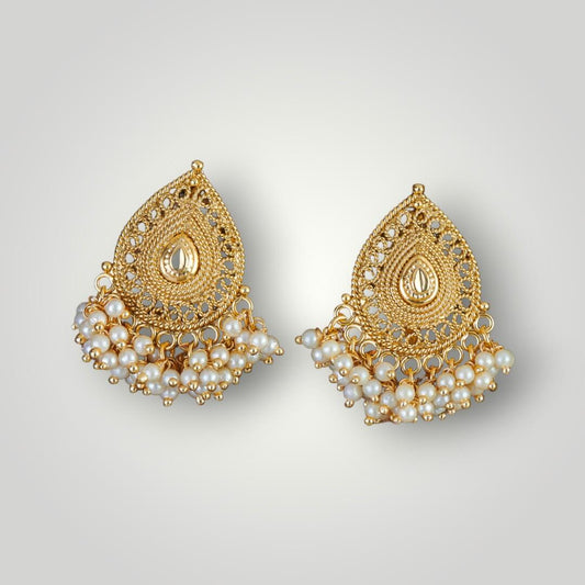 212310 - Antique Gold Plated Top/Stud Style Earring