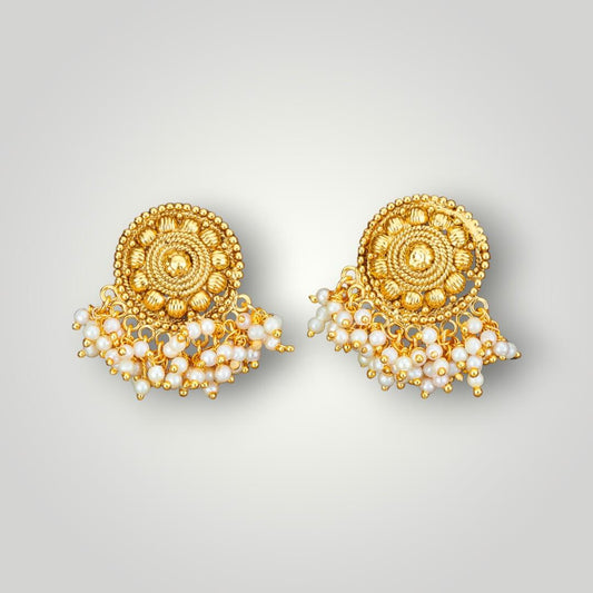 212351 - Antique Gold Plated Top/Stud Style Earring