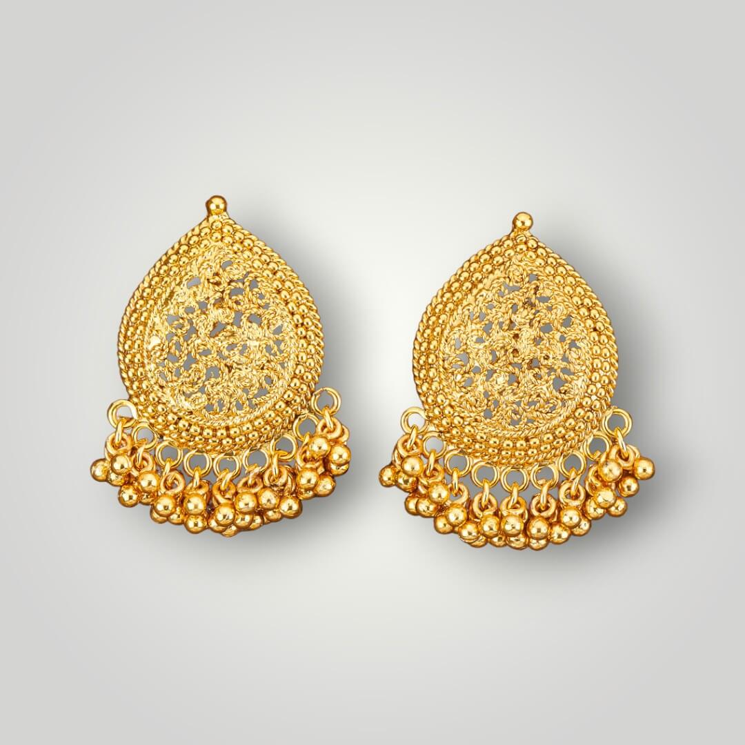 212352 - Antique Gold Plated Top/Stud Style Earring