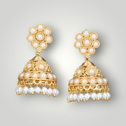 212401 - Antique Gold Plated Jhumki Style Earring