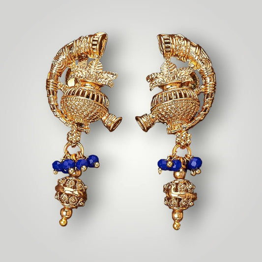 213776 - Antique Gold Plated Drop Style Earring