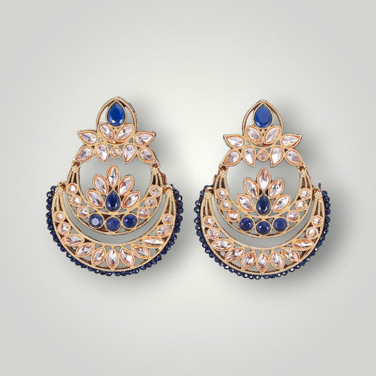 213900 - Antique Gold Plated Chand Style Earring